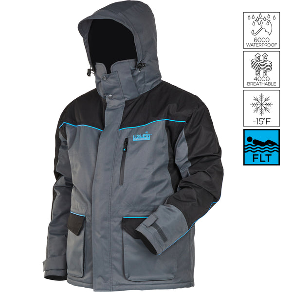 Insulated winter jacket with flotation assist