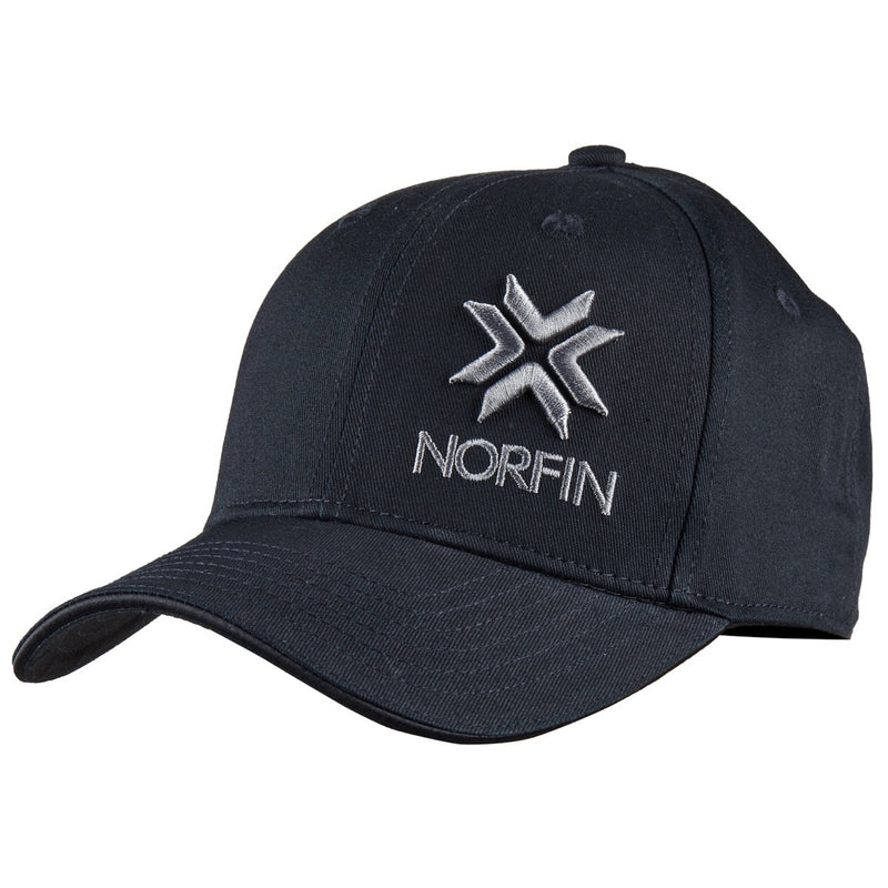 Norfin 6-Panel Black Cap – 100% Cotton, Breathable & Adjustable