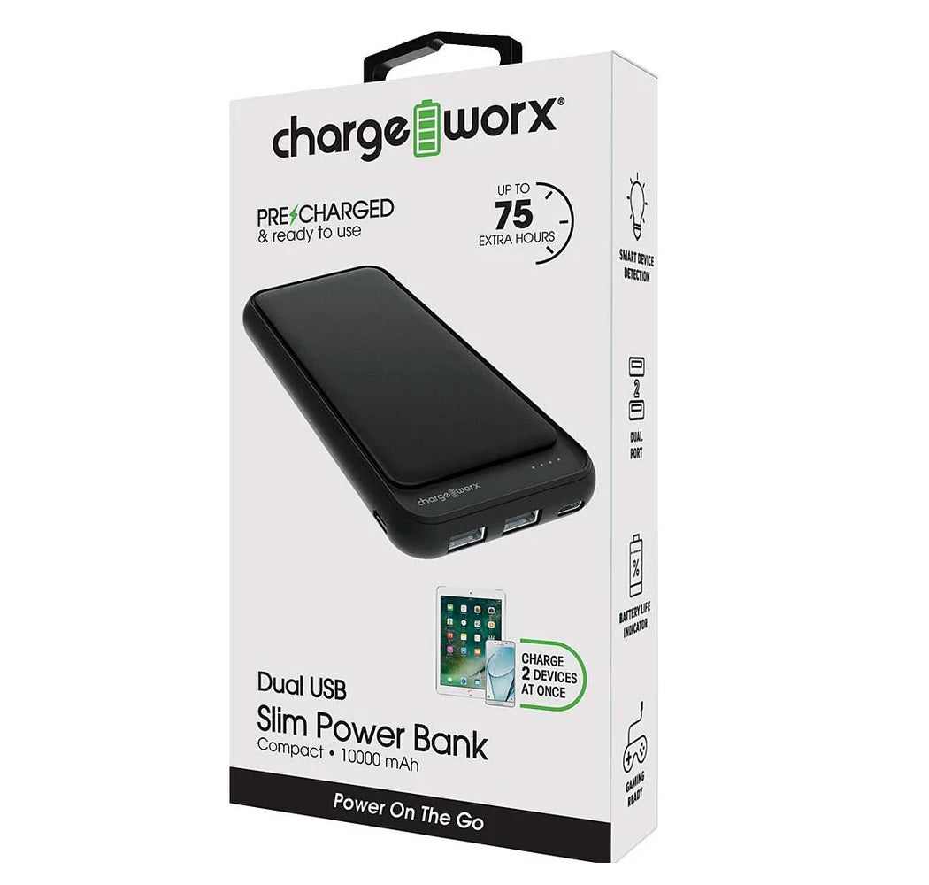 10000mAh DUAL USB SLIM POWER BANK