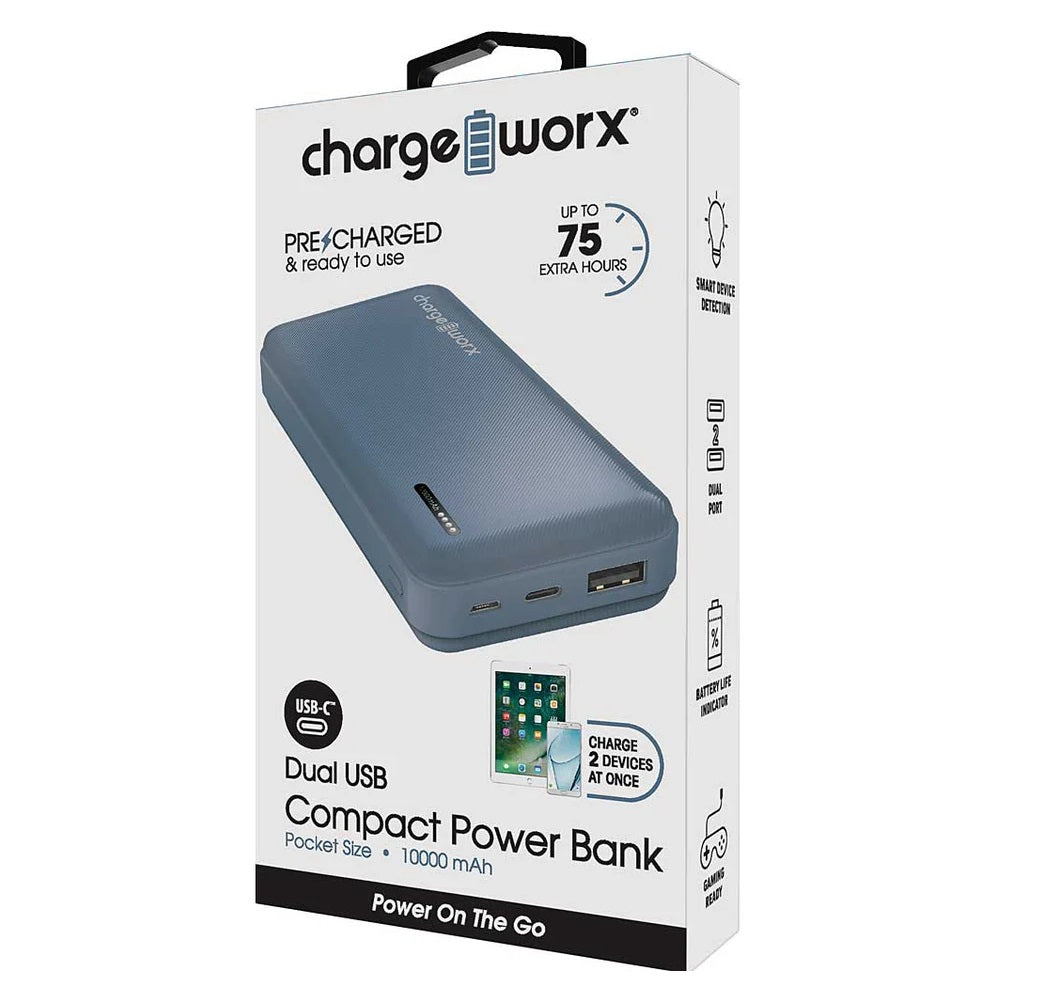 10000mAh USB-C & USB SLIM POWER BANK
