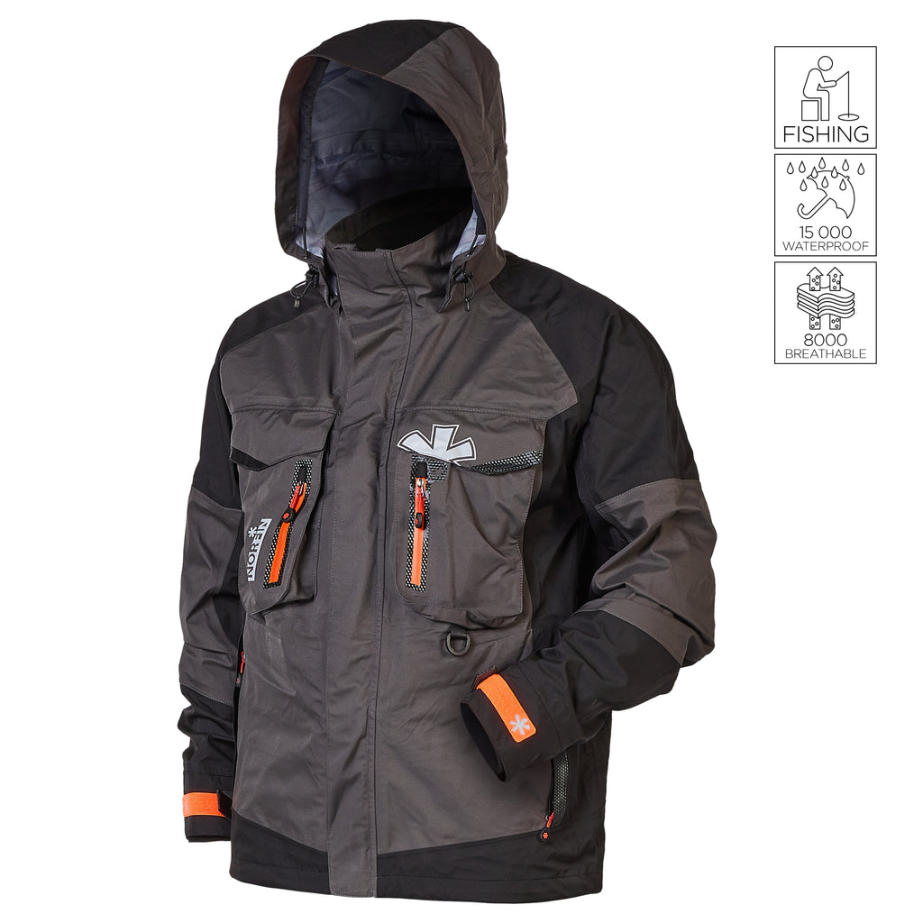 Mens Large Rain Jacket Non Insulated Waterproof Rain Jacket Fishing Parka  HPR